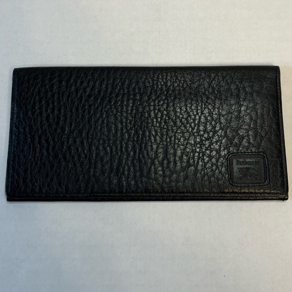 BURBERRYS VINTAGE SLIM LONG‎ BLACK WALLET - Picture 1 of 13